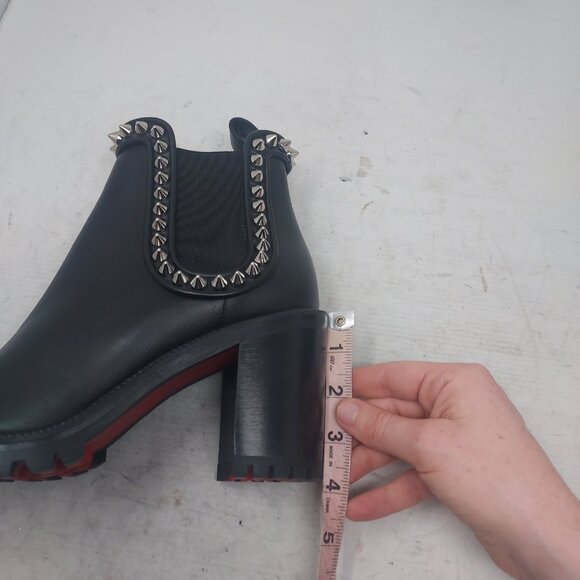 Christian Louboutin Black Spike Stud Capahutta Chelsea Heel Boot - Picture 10 of 10